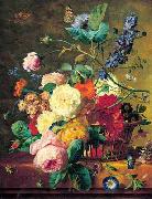 Jan van Huysum Basket of Flowers oil painting reproduction